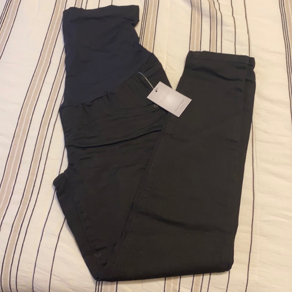 Black Denim Maternity Jeggings
